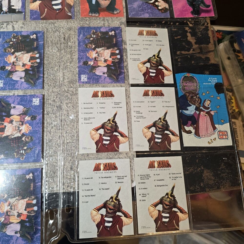 1992 Pro Set Dinosaurs Full Set 1-50 Plus 10 Puzzle Cards And 5 Trivia Cards - Picture 6 of 10